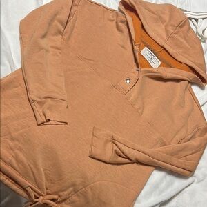 Peach Hooded Pullover